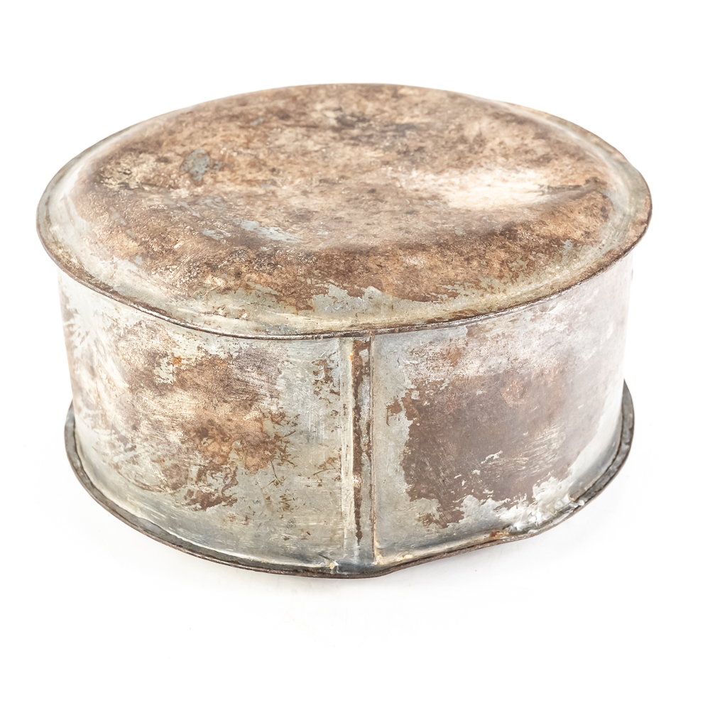Antique Drum-Style Metal Canteen
