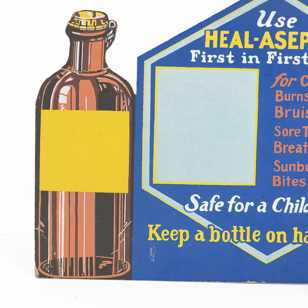 Vintage Heal-Aseptic Kalasign Store Display Sign