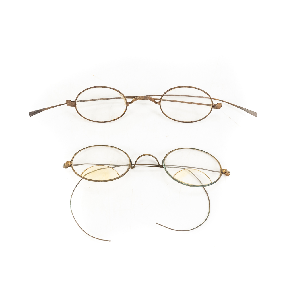 (2) Antique Wire-Rim Spectacles