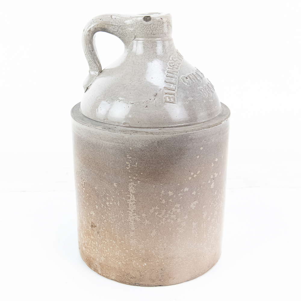 Billings, Clapp & Co Chemists Stoneware Jug