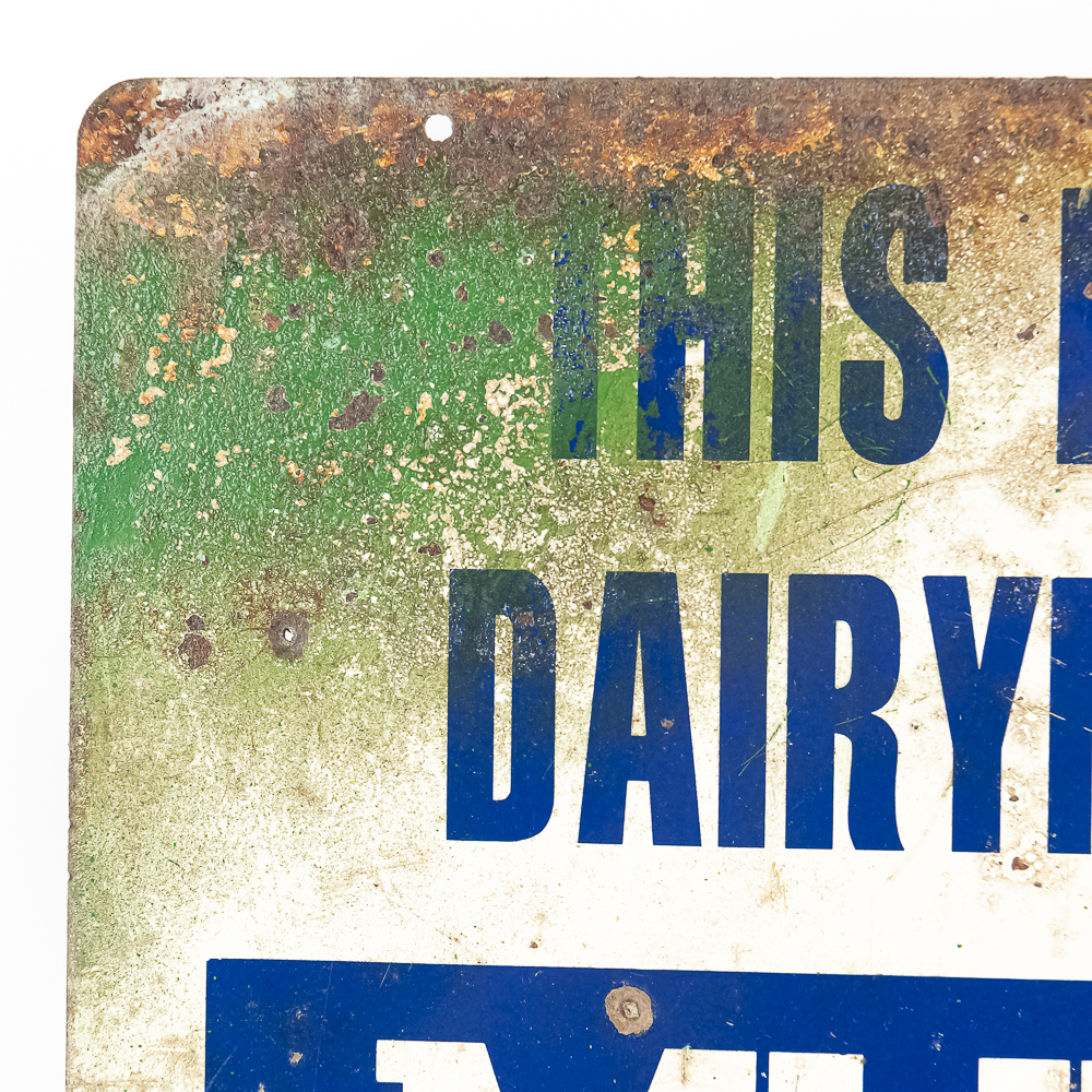 Mueller Bulk Milk Cooler Single-Sided Tin Sign
