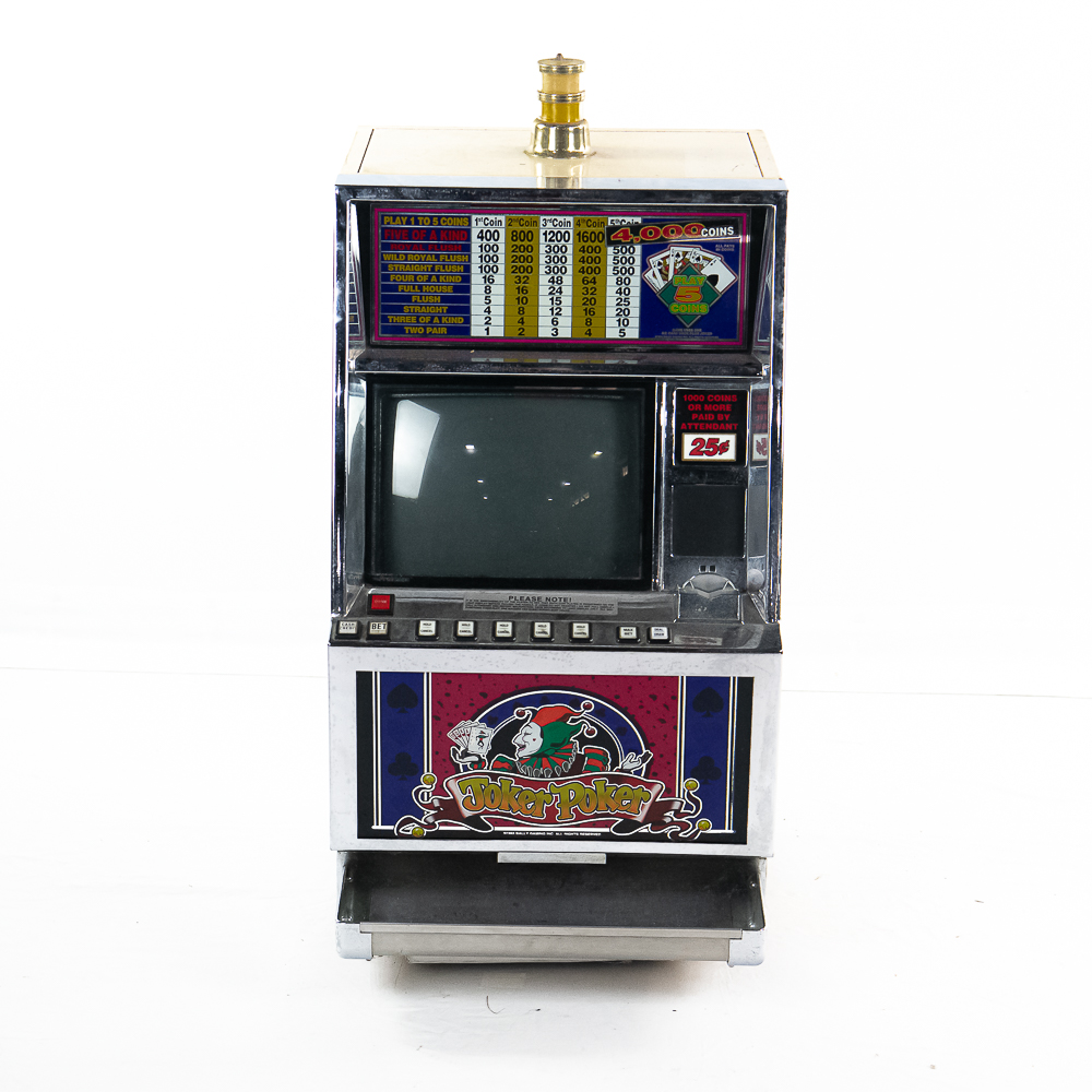 Vintage Video Joker Poker Gaming Machine 25c