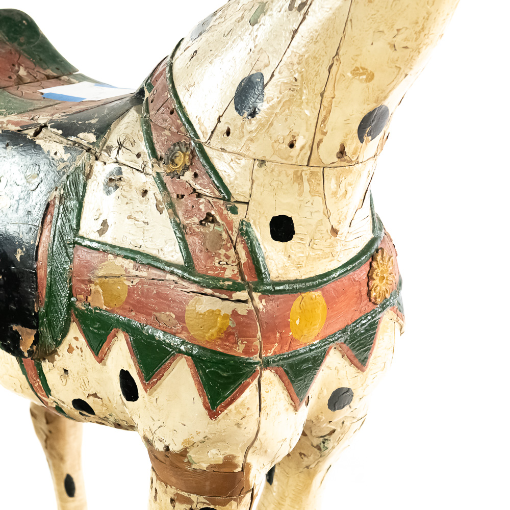 Vintage Heyn Carved Wood Carousel Giraffe