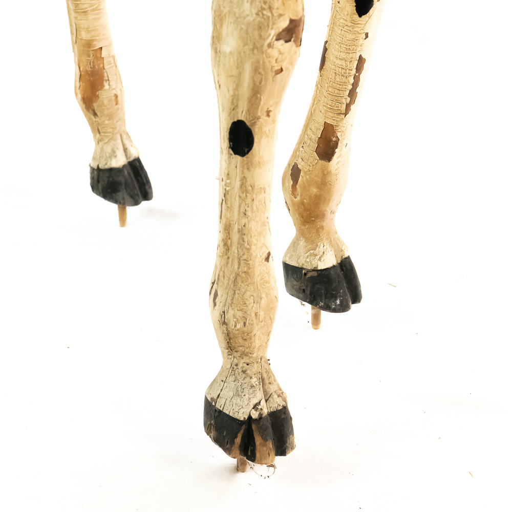 Vintage Heyn Carved Wood Carousel Giraffe