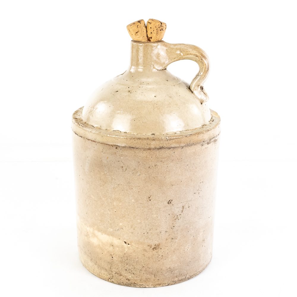 Antique Macomb Stoneware Crock Jug