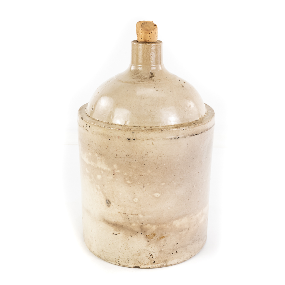 Antique Macomb Stoneware Crock Jug