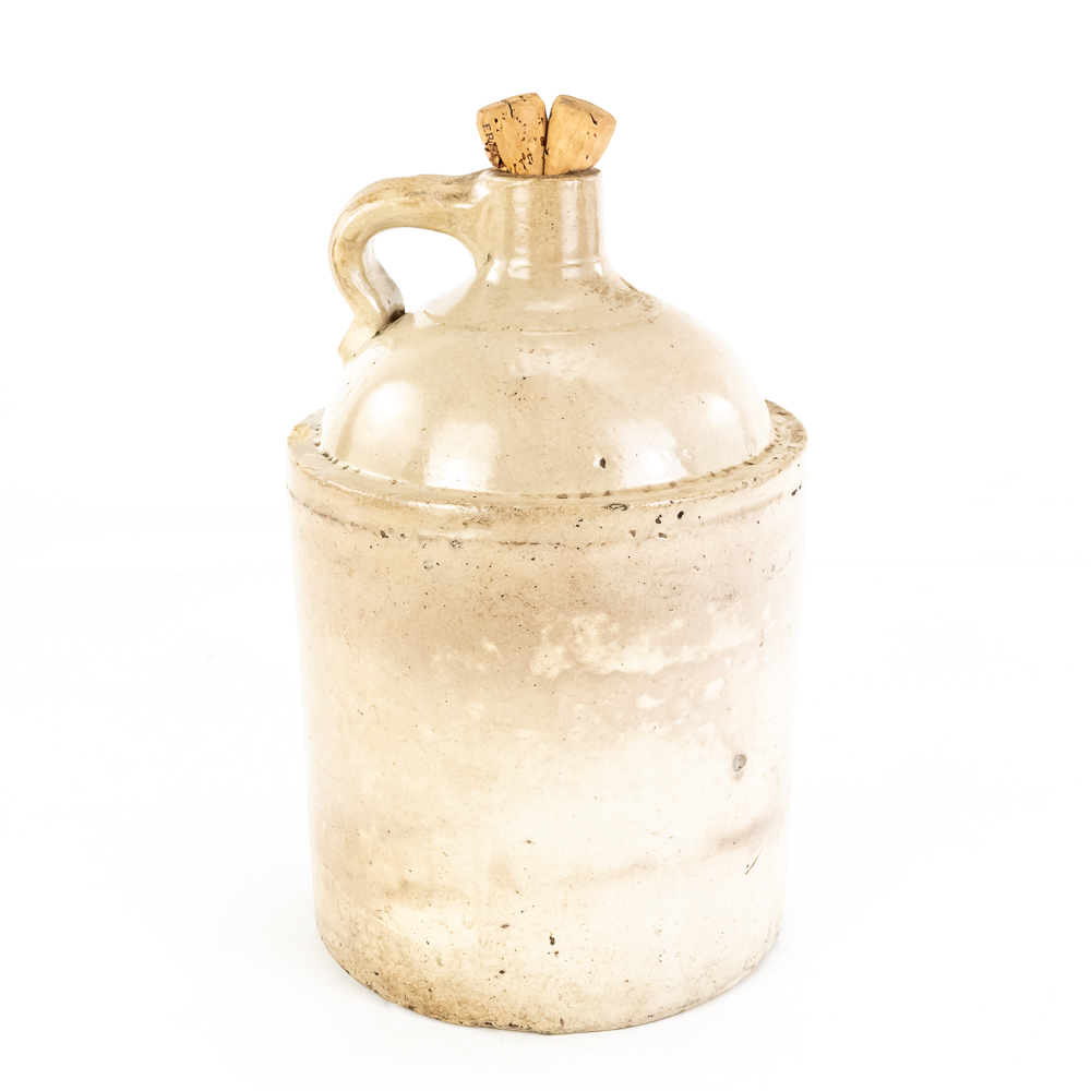 Antique Macomb Stoneware Crock Jug