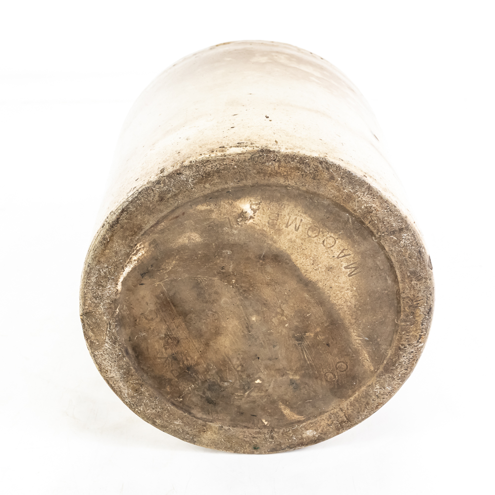 Antique Macomb Stoneware Crock Jug