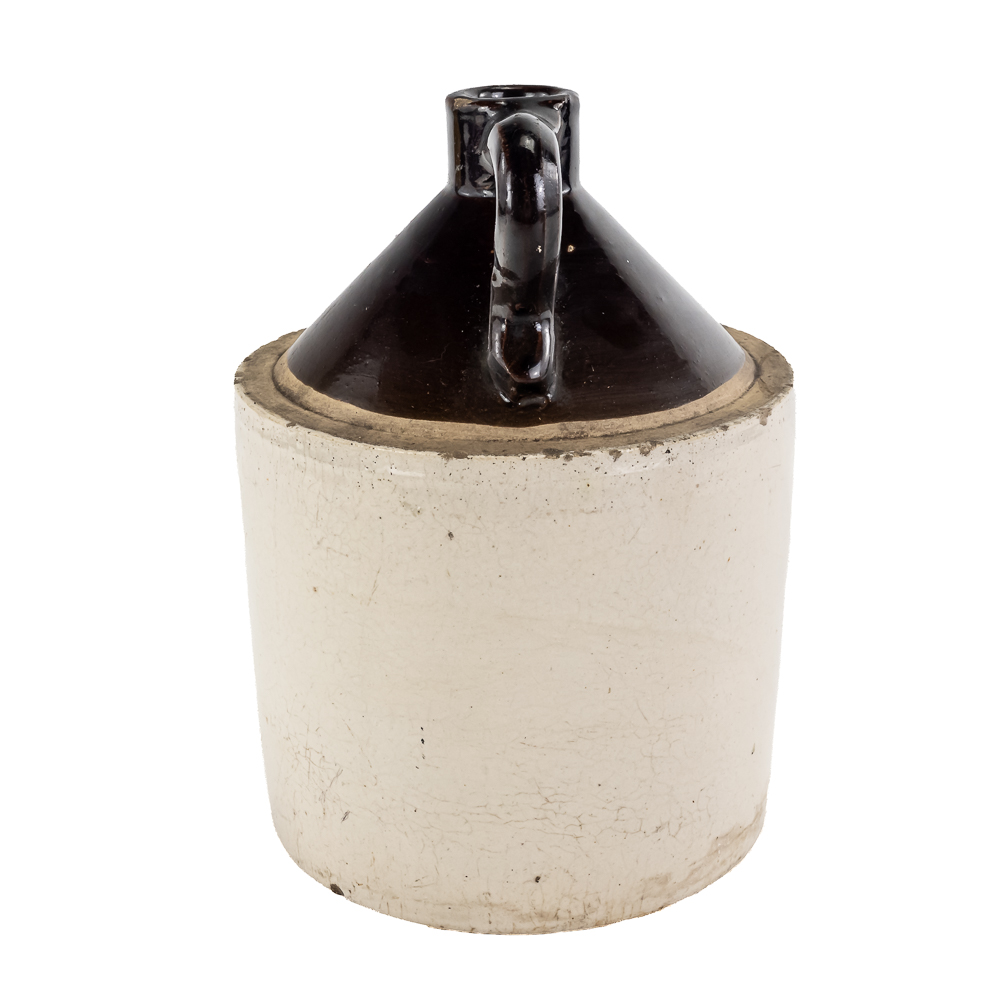 (2) Antique 1-Gallon Two-Tone Stoneware Jugs