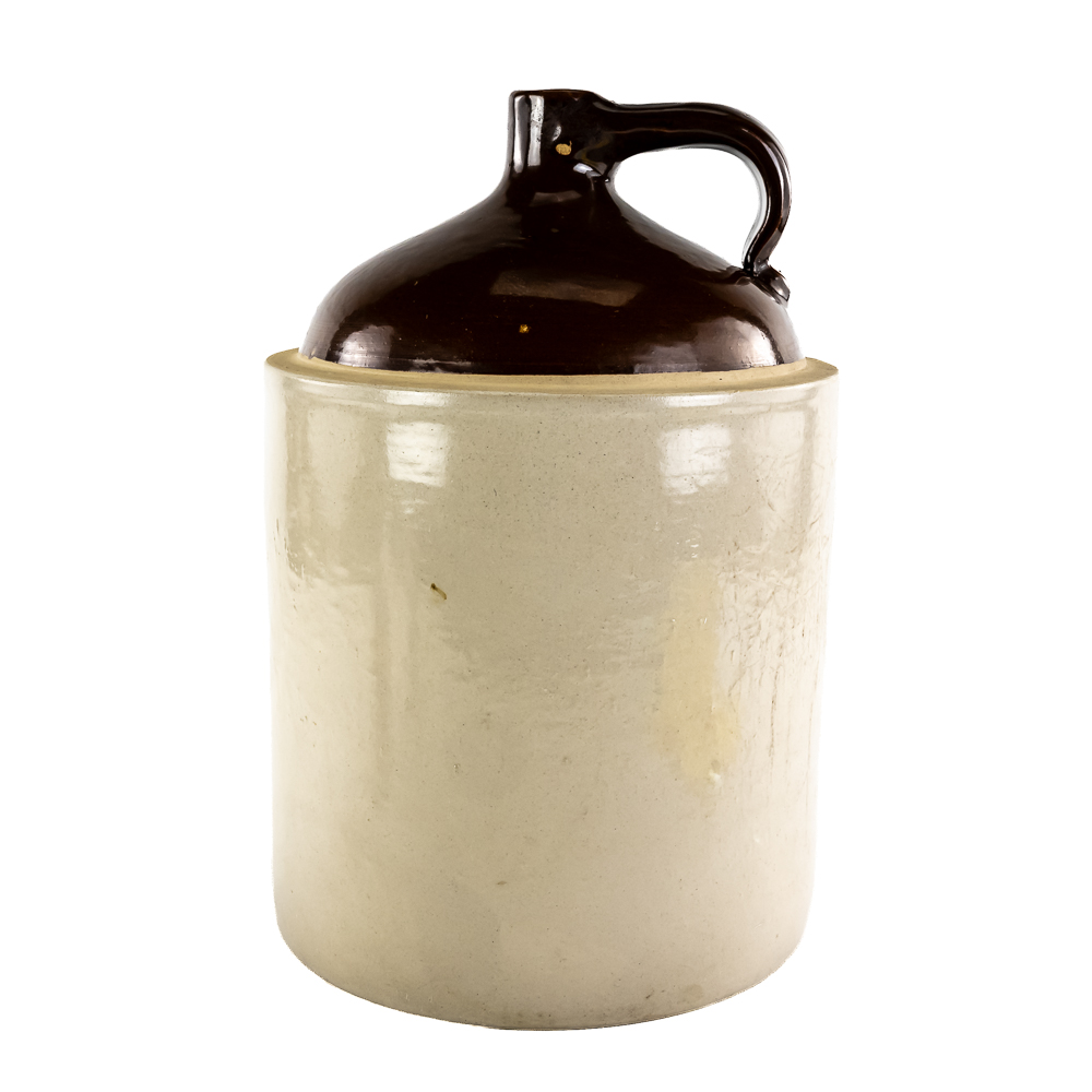 Antique Western Stoneware 5-Gallon Two-Tone Jug