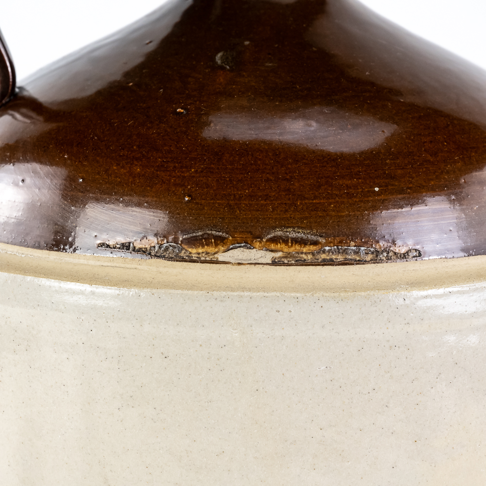 Antique Western Stoneware 5-Gallon Two-Tone Jug