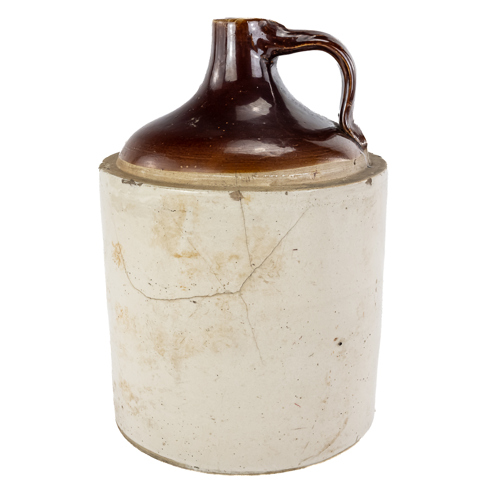 (2) Antique 1/2 & 2-Gallon Stoneware Jugs