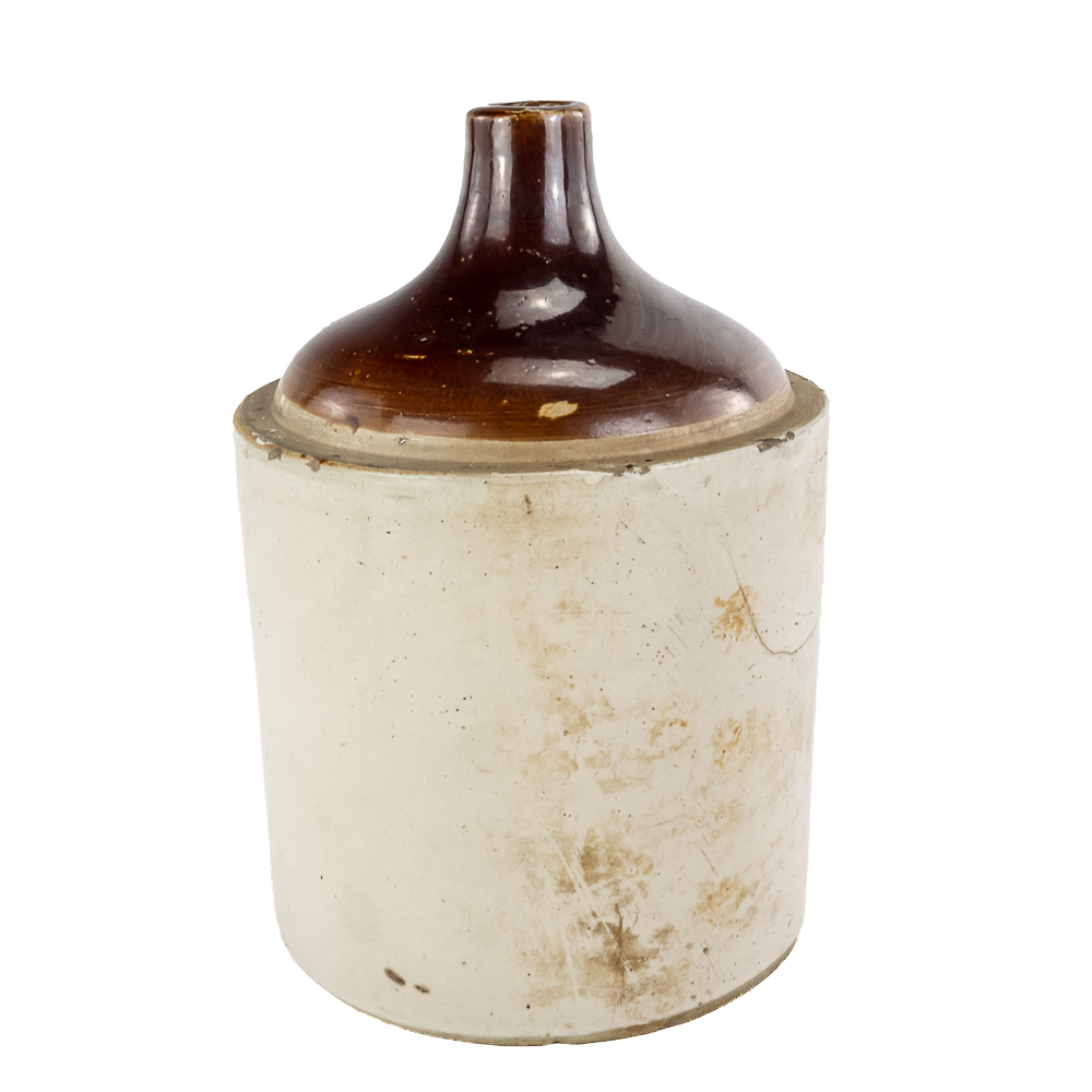 (2) Antique 1/2 & 2-Gallon Stoneware Jugs