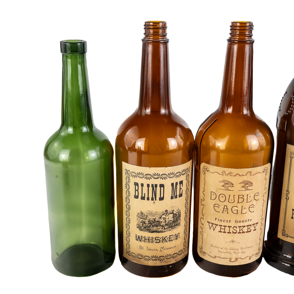 (7) Vintage Whiskey Bottles