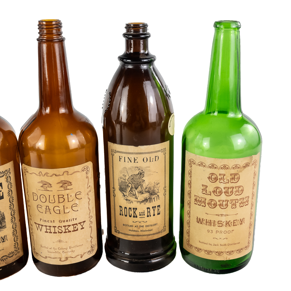 (7) Vintage Whiskey Bottles