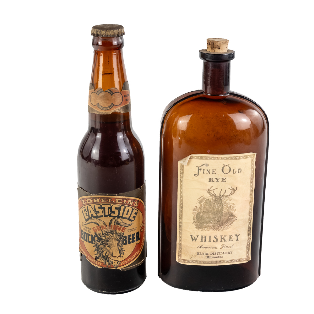 (7) Vintage Whiskey Bottles