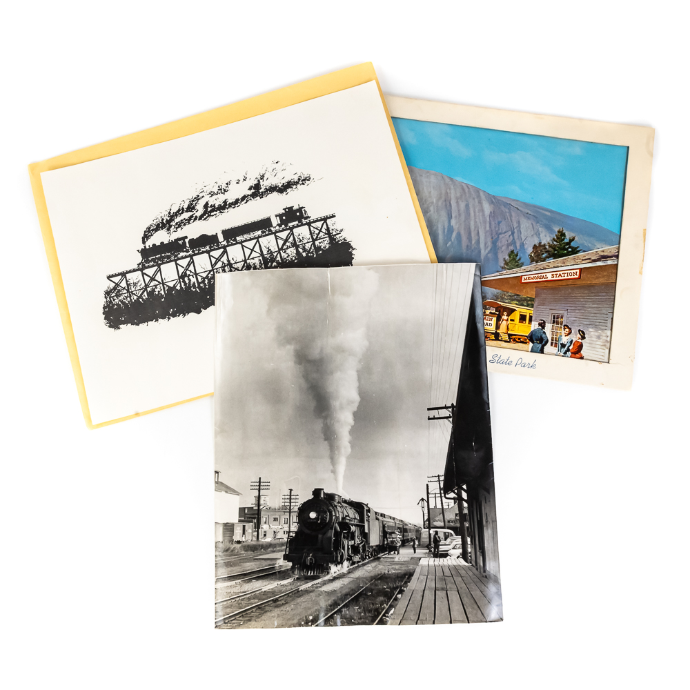 (3) Vintage Railroadiana Art Collection