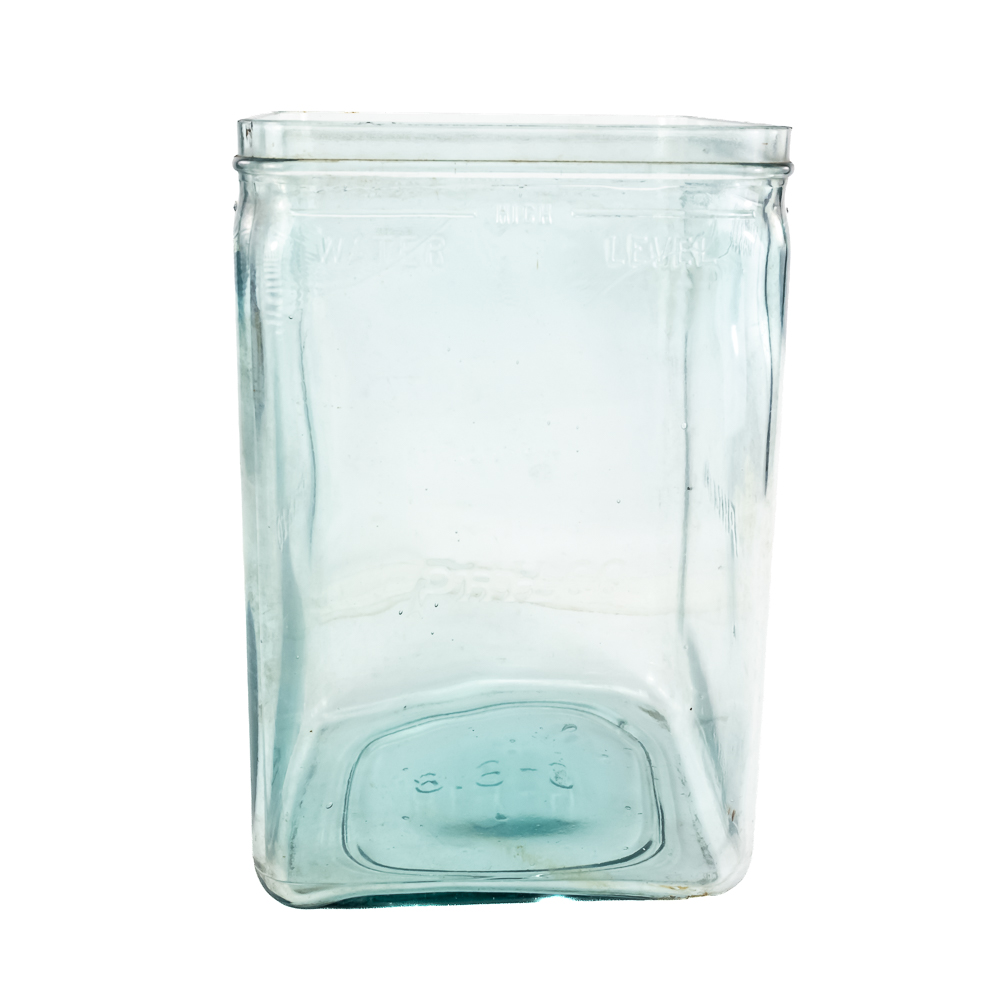 1920s Philco Aqua Blue Glass Wet-Cell Battery Jar