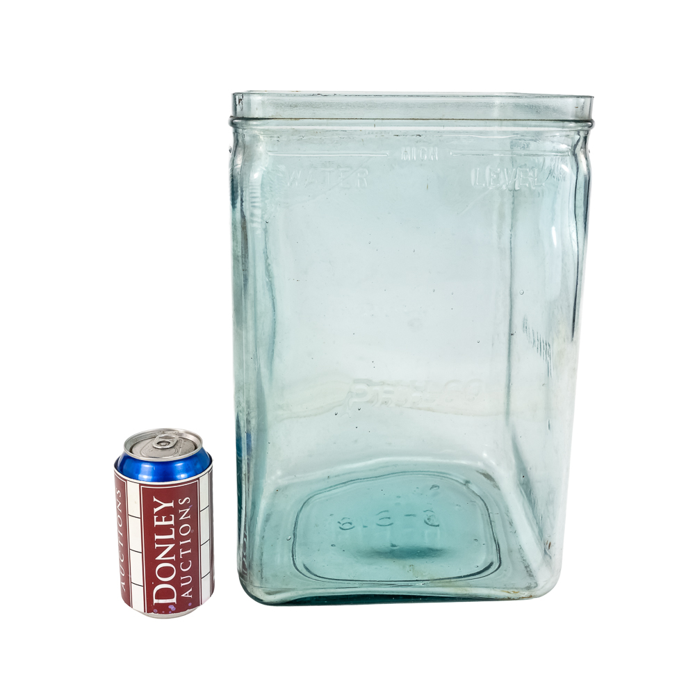 1920s Philco Aqua Blue Glass Wet-Cell Battery Jar