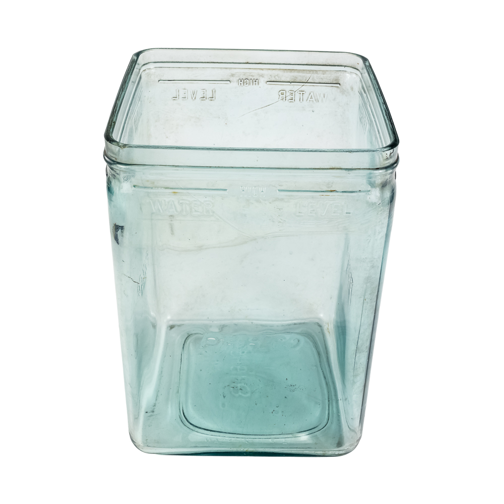 1920s Philco Aqua Blue Glass Wet-Cell Battery Jar