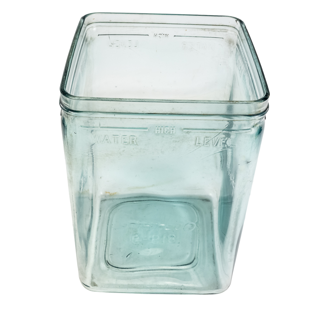 1920s Philco Aqua Blue Glass Wet-Cell Battery Jar