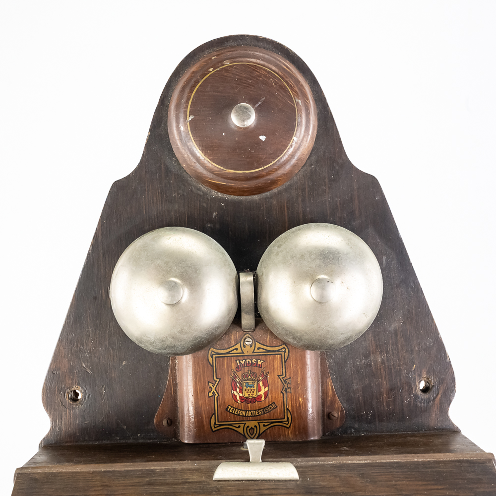 Antique Jydsk Danish Magneto Wall Telephone