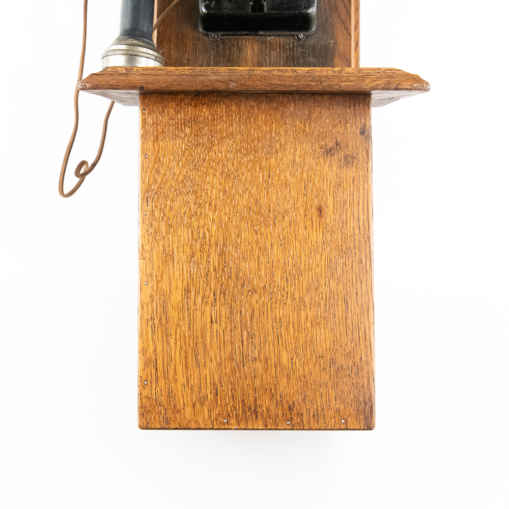 Antique Double Box Wooden Wall-Mounted Telephone