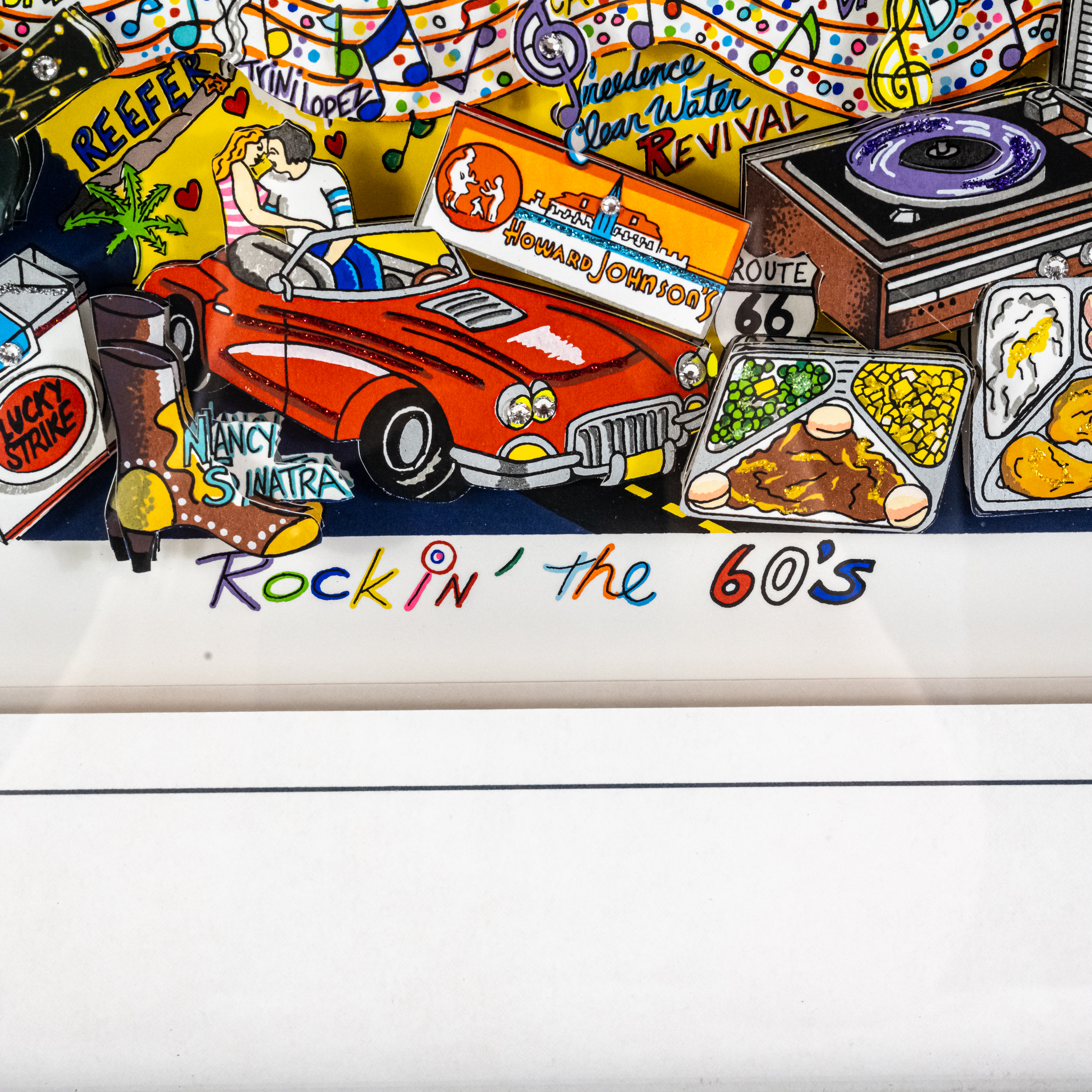 Charles Fazzino Rockin in the 60s Framed 3D Litho
