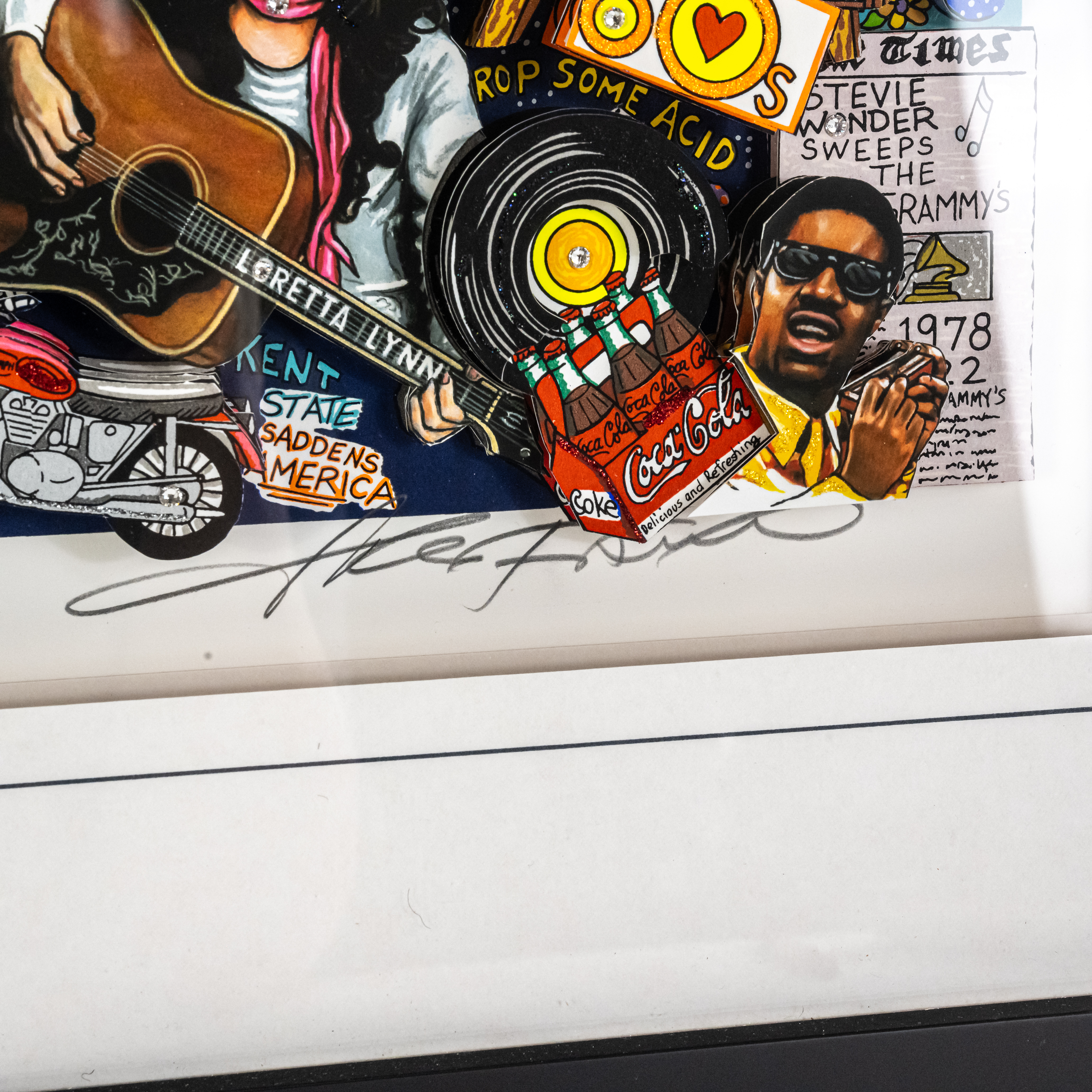 Charles Fazzino Rockin in the 60s Framed 3D Litho