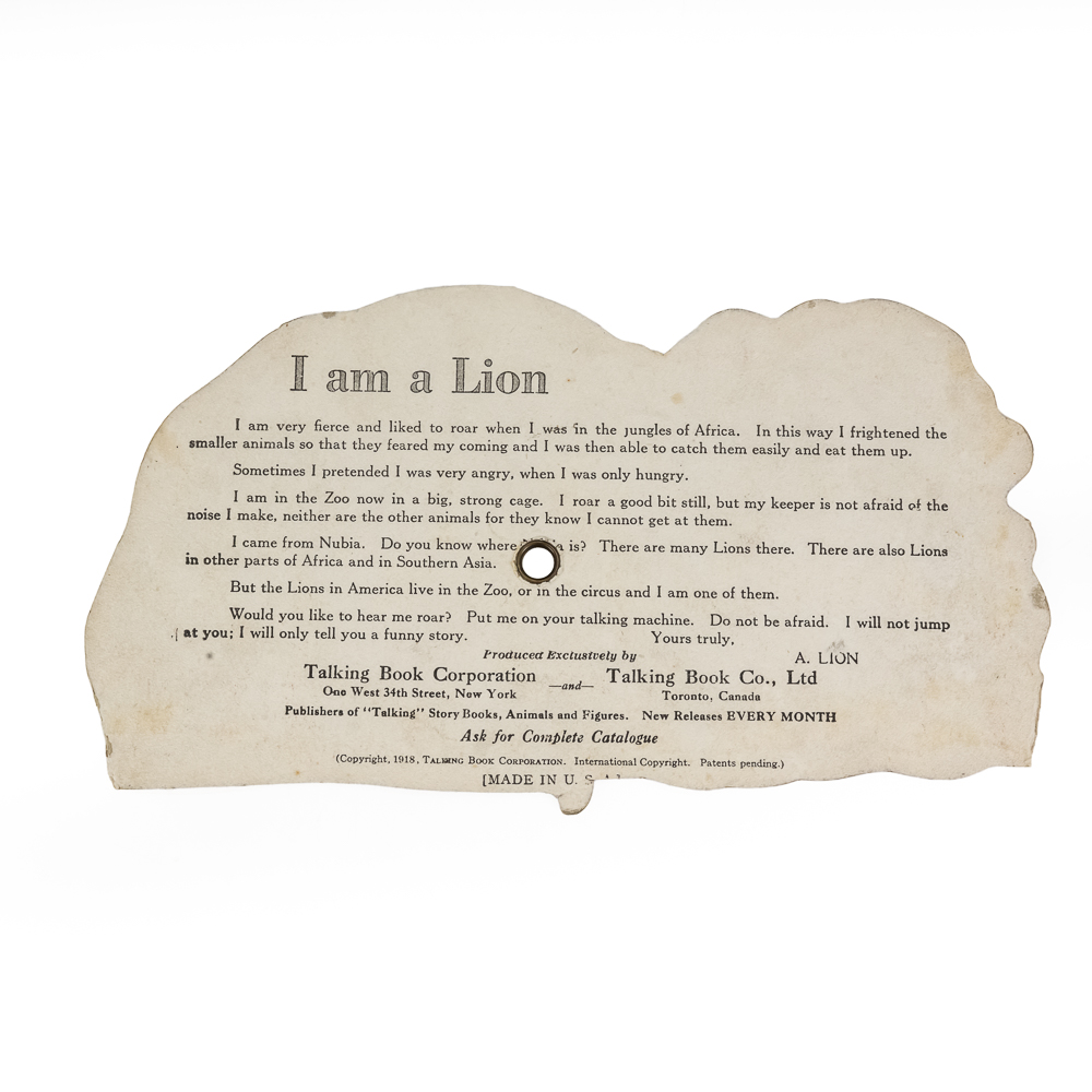 (2) Antique "I Am A Parrot & "I Am A Lion" Records