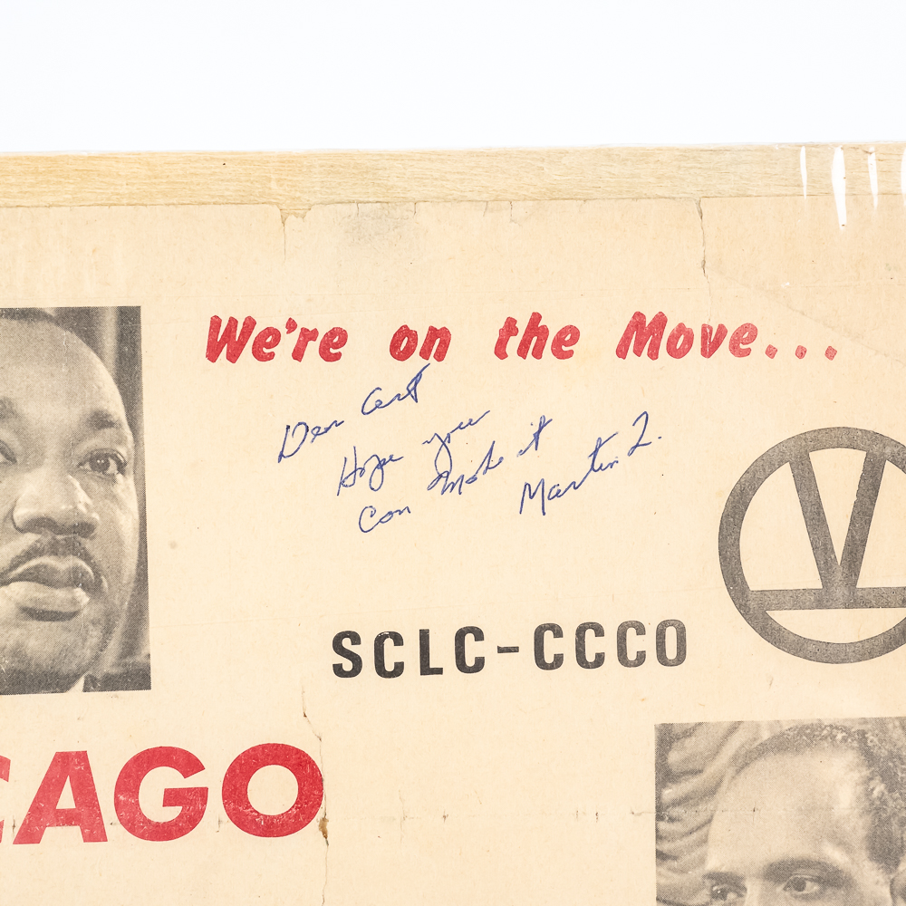 Martin Luther King AUTOGRAPHED Rally Flyer