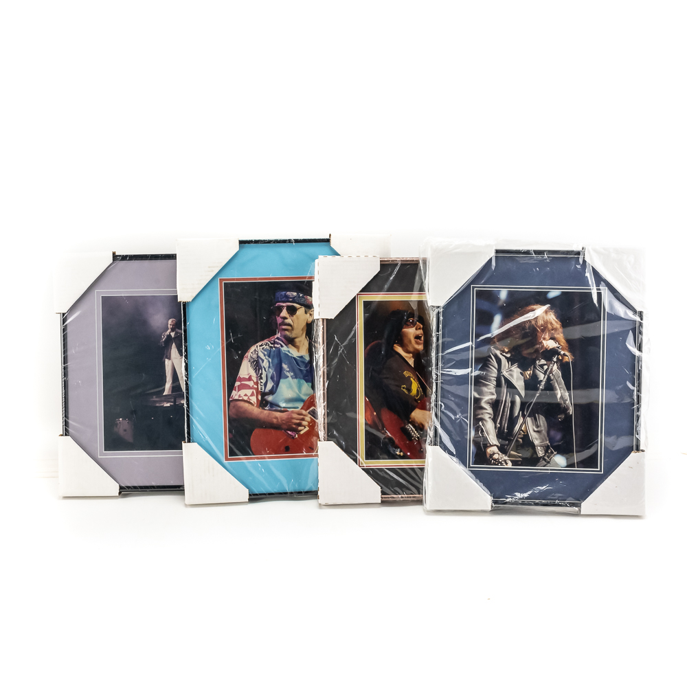 (4) Live Concert Professionally Framed Photos