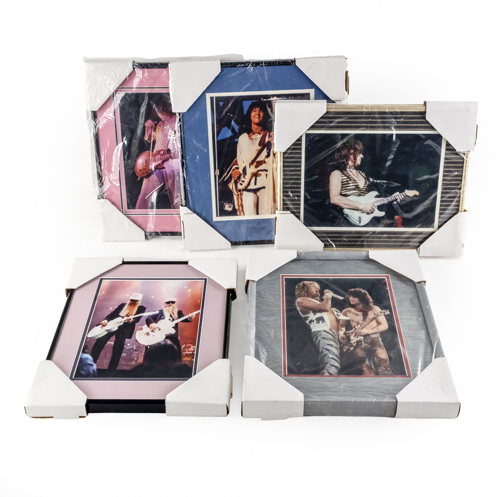 (5) Live Concert Professionally Framed Photos