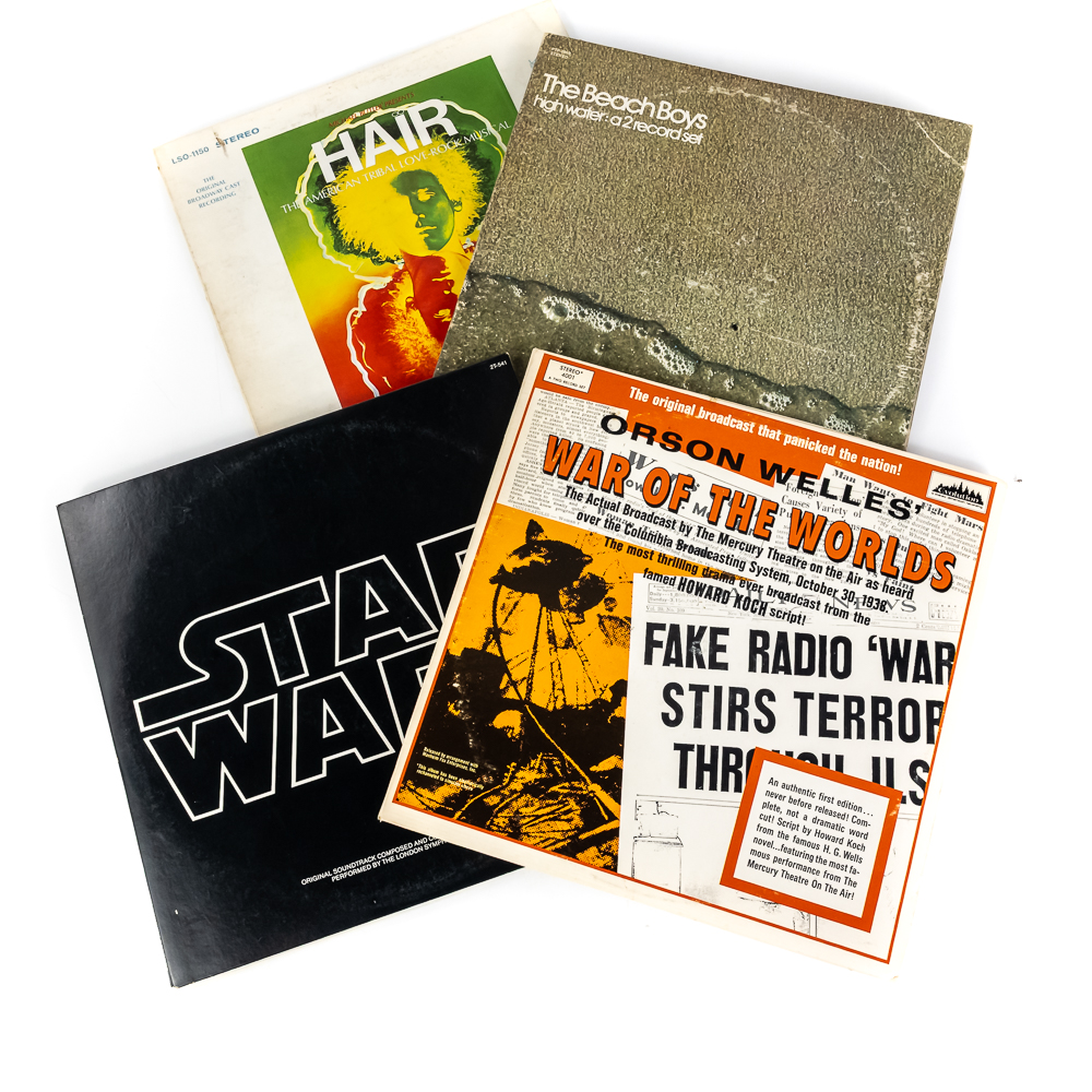 (4) Retro Beats & Sci-Fi Vinyl Record Bundle