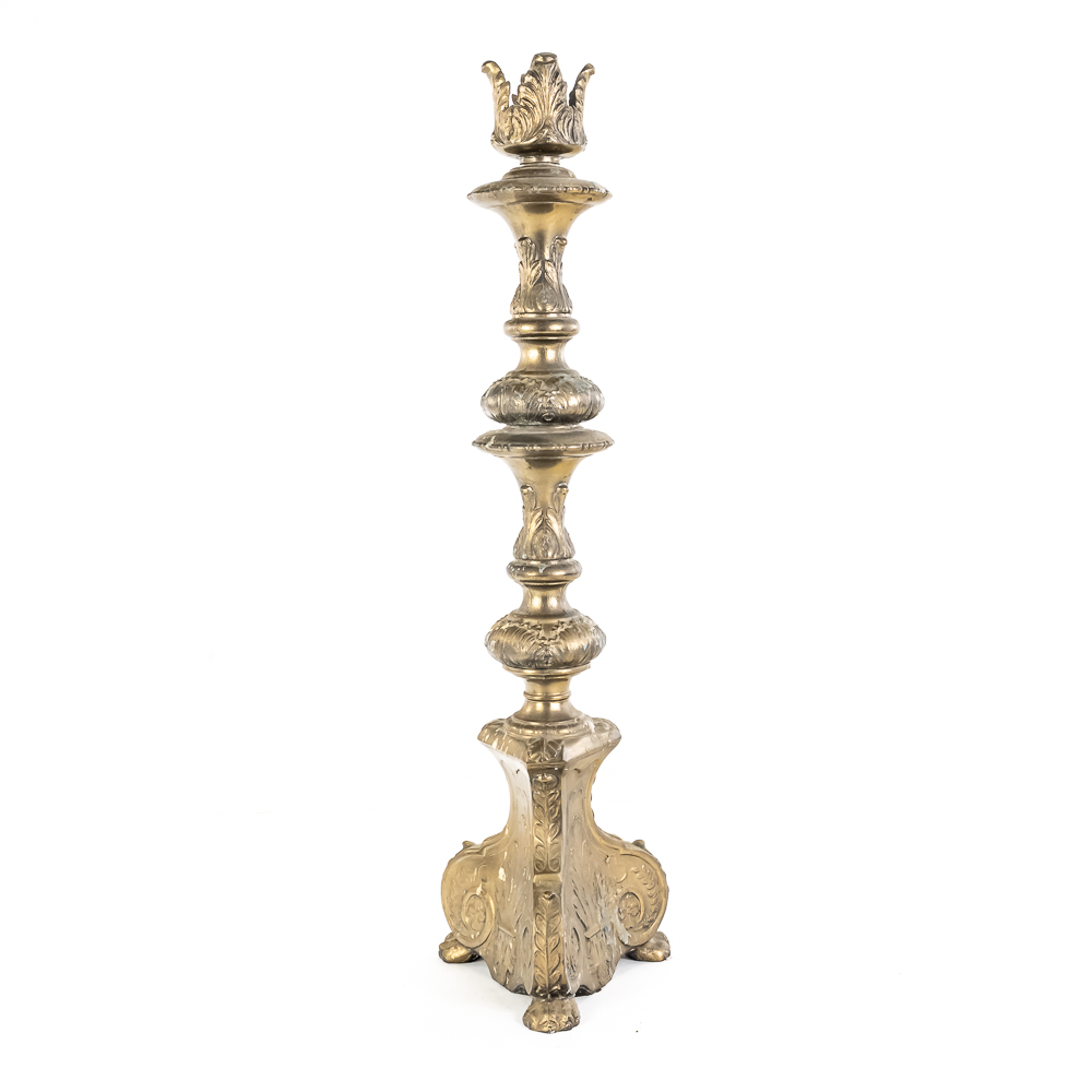 Pair of Mismatched Decorative Candlesticks
