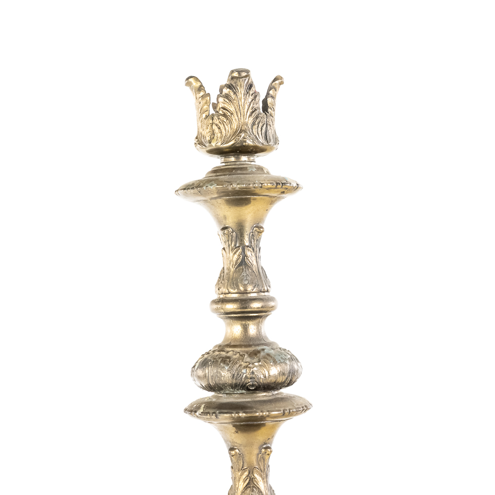Pair of Mismatched Decorative Candlesticks