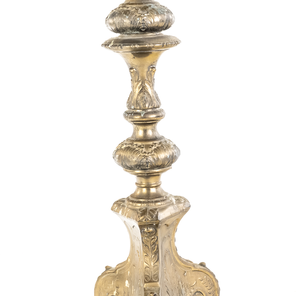 Pair of Mismatched Decorative Candlesticks