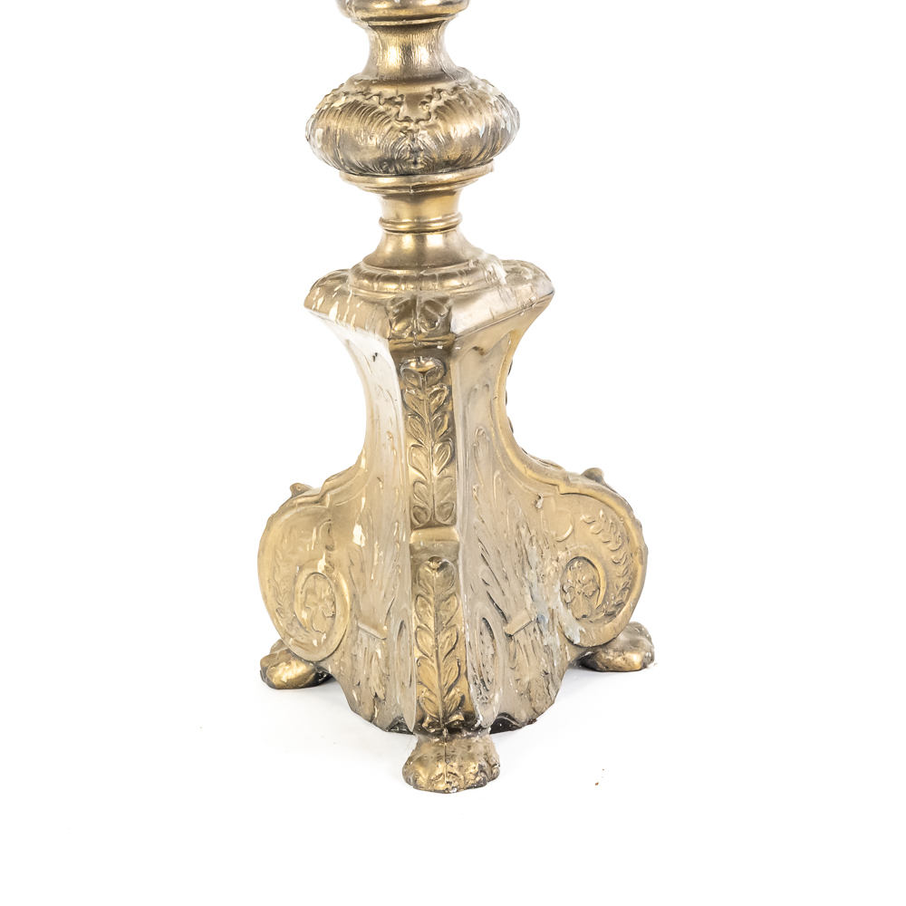 Pair of Mismatched Decorative Candlesticks