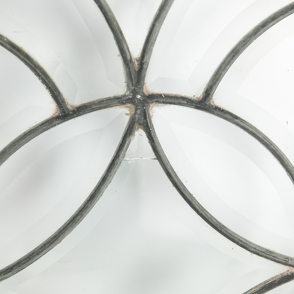 Pair of Antique Leaded Glass Window Panels