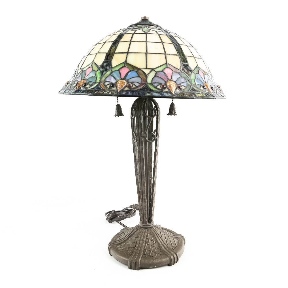 (4) Modern Tiffany-Style Lamp Collection