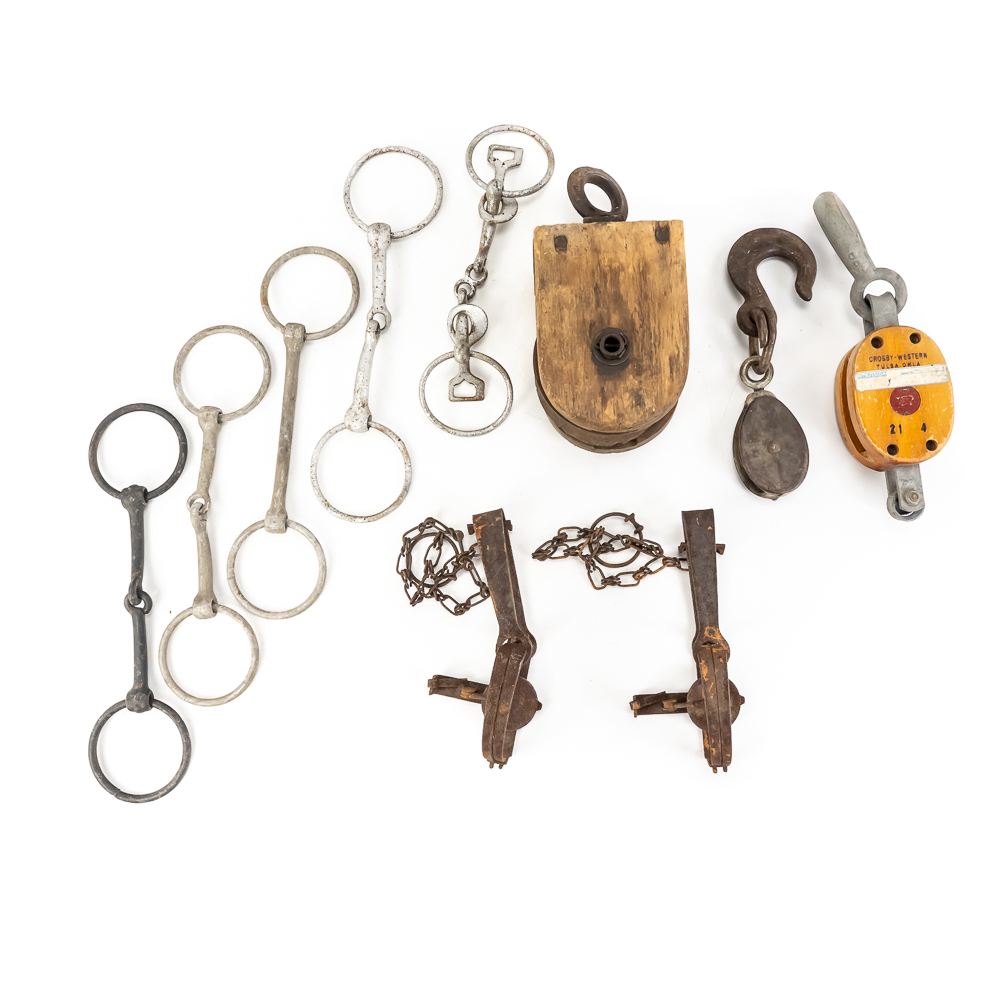 (10) Antique Barn Hardware and Farming Tools