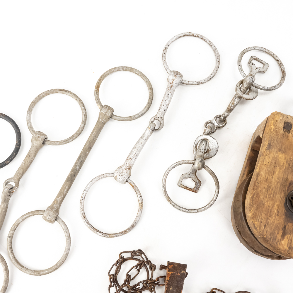 (10) Antique Barn Hardware and Farming Tools