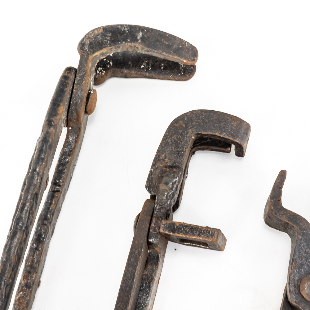 (5) Hand-Forged Blacksmith Tongs & Tools