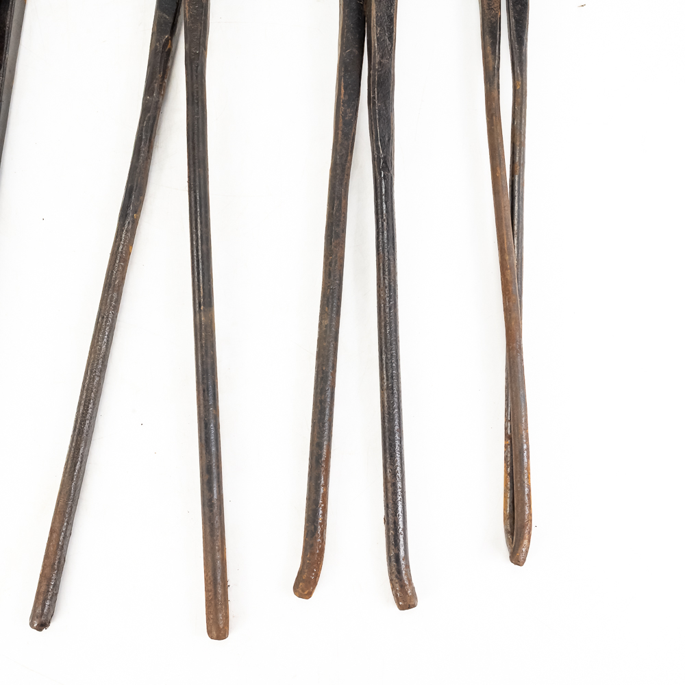 (5) Hand-Forged Blacksmith Tongs & Tools