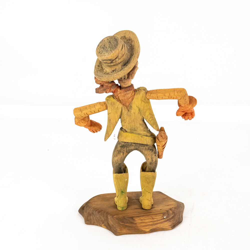 Hand-Carved Wooden Folk Art - Three Friends