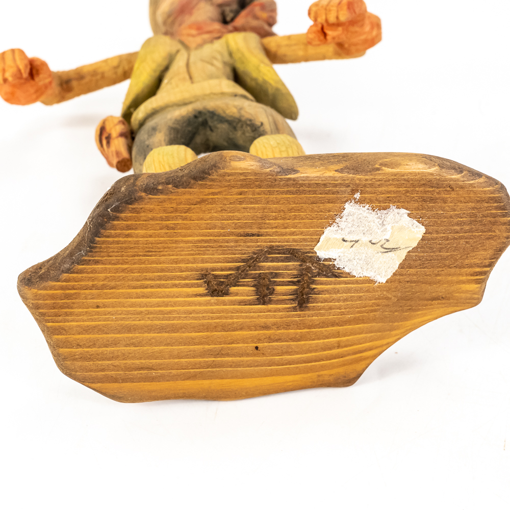Hand-Carved Wooden Folk Art - Three Friends