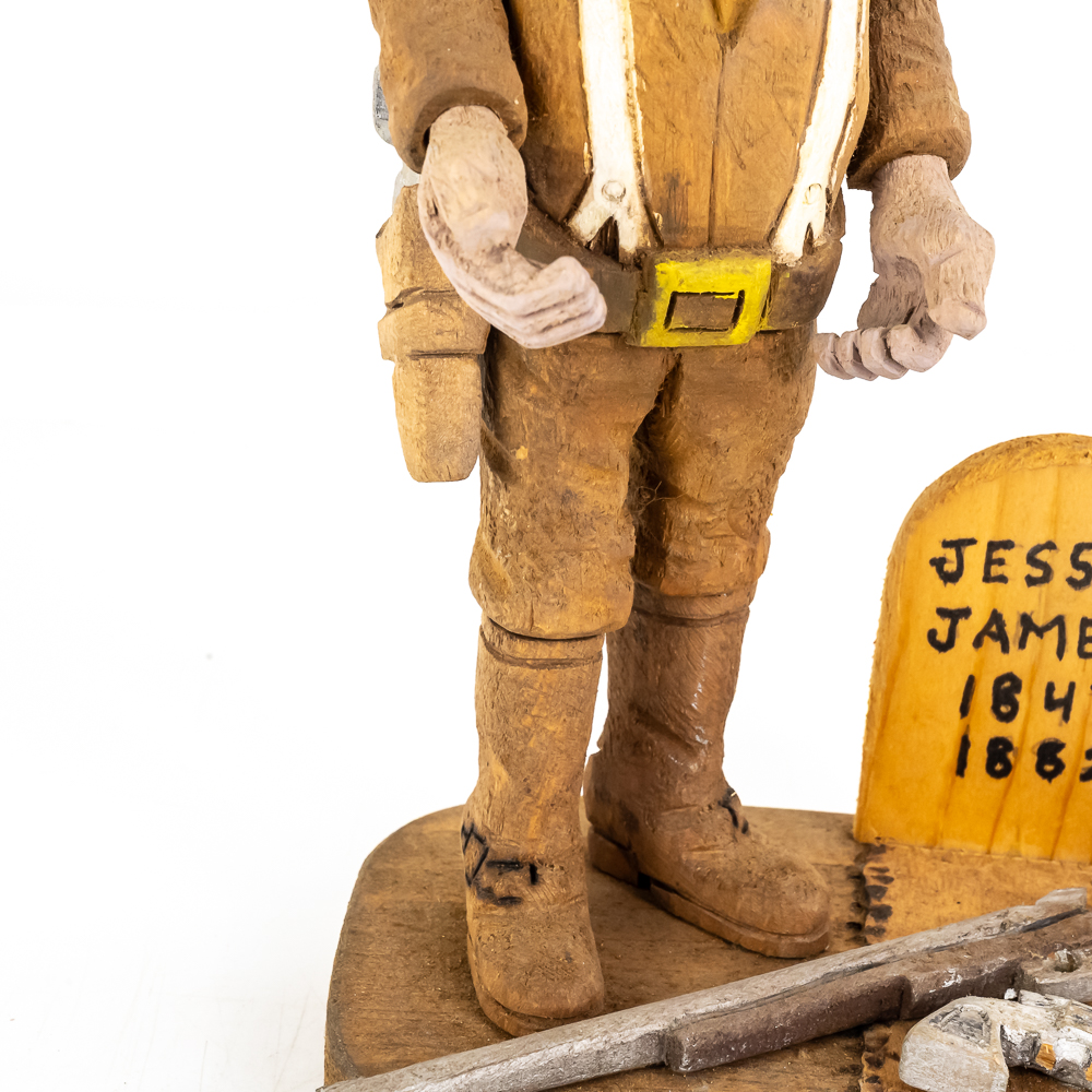 Hand-Carved Wooden Folk Art - Jesse James