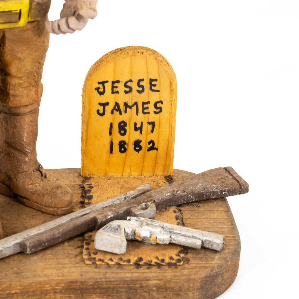 Hand-Carved Wooden Folk Art - Jesse James