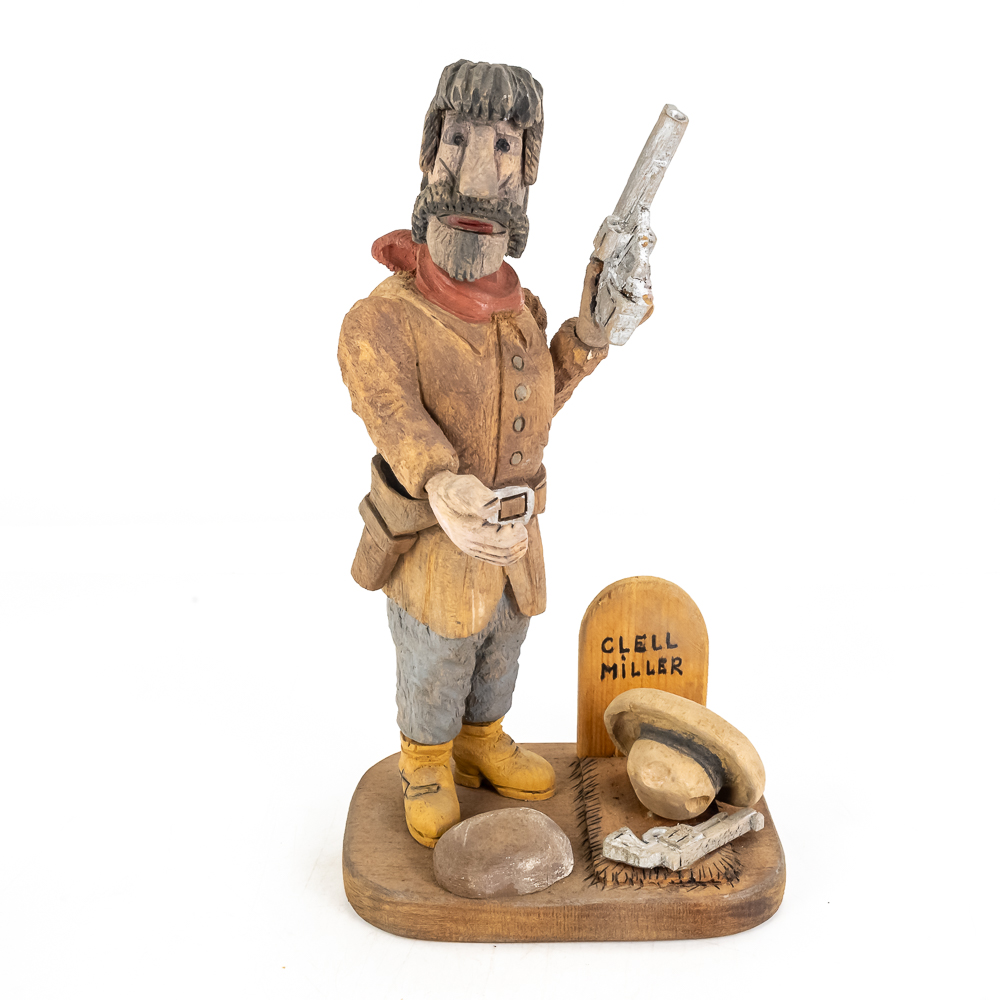 Hand-Carved Wooden Folk Art - Clell Miller