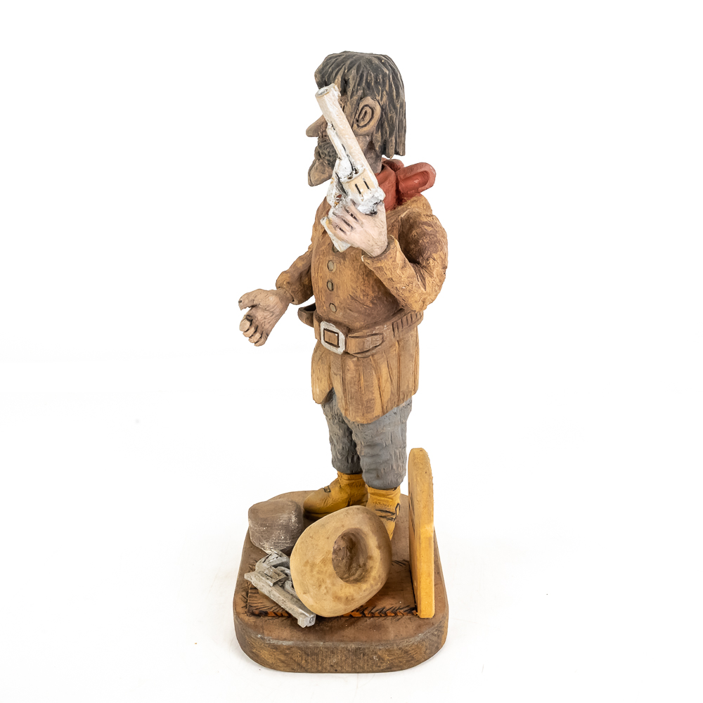 Hand-Carved Wooden Folk Art - Clell Miller